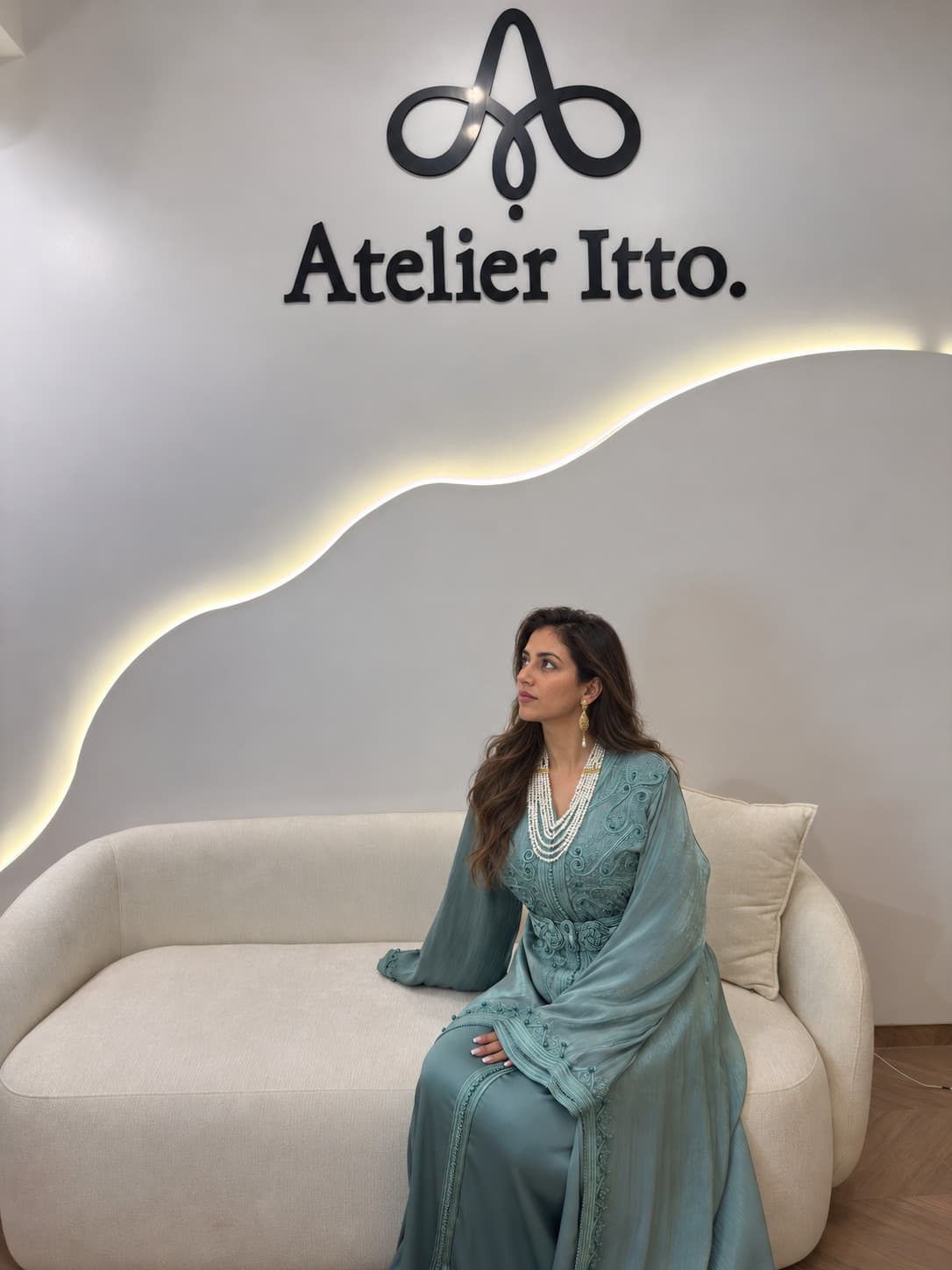 Détail de la broderie, Caftan Layali