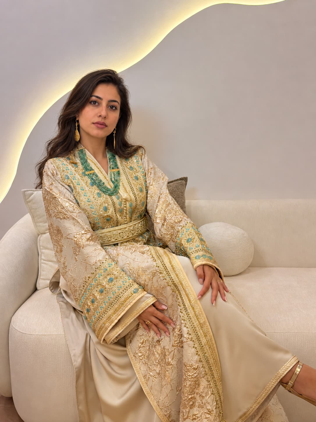 Détail de la broderie, Caftan Amira